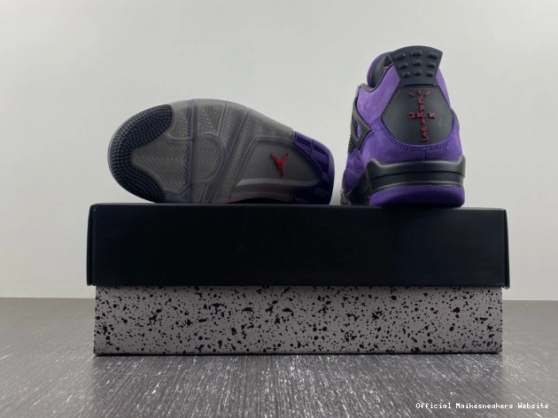 Official Maikesneakers Travis Air Purple Suede x 4 Jordan Scott 0816